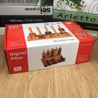 Blocs de comptage en bois Montessori, trieur de formes, outil pédagogique préscolaire pour enfants, jouets mathématiques colorés certifiés ASTM 5-7