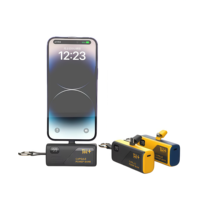 Mini batterie externe OEM à bas prix 5000 mAh avec porte-clés, port Type-C, affichage numérique, connecteur intégré, idéale pour cadeau promotionnel