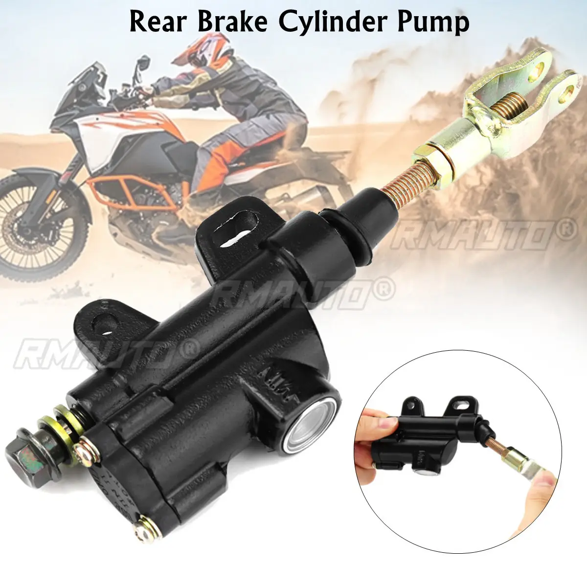 Pompa silinder Master rem hidrolik belakang sepeda motor, pompa silinder untuk sepeda motor 50cc 70cc 110cc 125cc 150cc 250cc Thumpstar ATV Pit Pro Dirt Bike