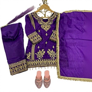 <b>Muslim</b> kids Girls Salwar Kameez Silk Blend <b>Muslim</b> kids Girls Salwar Kameez Festive <b>Wedding</b> Party <b>Dress</b> Elegant Wholesale - Product Image 1
