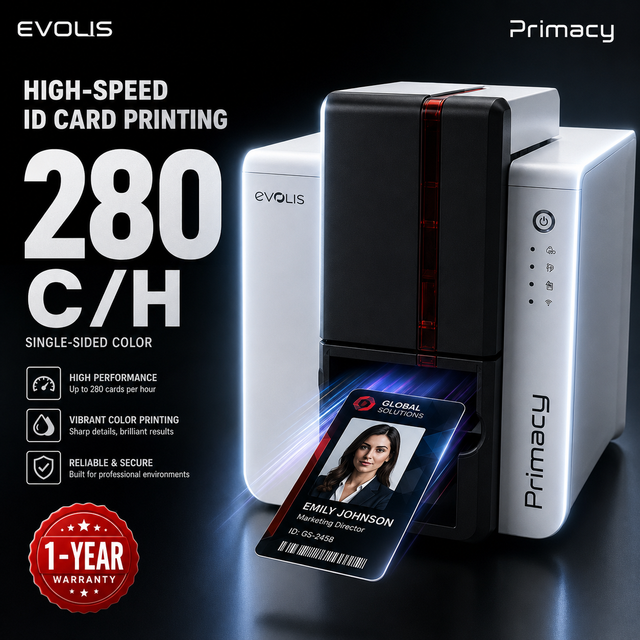 High Cost Performance Id Card Printer Evolis Primacy 2 Dual-Sided Pvc Plastic Card Printer