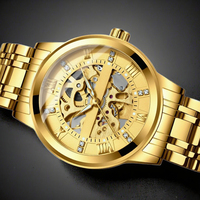 Montre mécanique automatique de luxe pour homme, style squelette, bracelet en acier inoxydable, lumineuse, prix de gros, fabrication OEM/ODM pour usine de bijoux