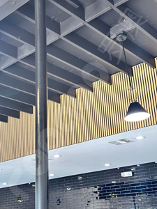 Entrepôt américain livraison gratuite matériaux d'insonorisation panneau mural à lattes acoustiques lamelles de bois panneau acoustique PET - Product Image 3