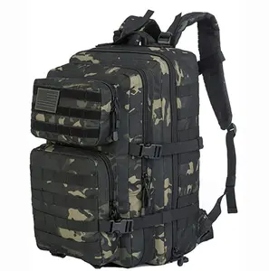高品质防水迷彩45L徒步旅行背包狩猎战术背包包