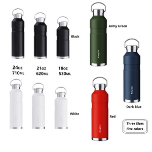 Borraccia Termica in Acciaio Inox per Picnic all'Aperto, Bottiglia Isolata Antigoccia con Manico per il Trasporto - Product Image 6