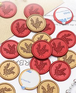 Weißer Lorbeer kranz Siegel Wachs Aufkleber Hochzeit Umschlag Siegel selbst klebend - Product Image 3