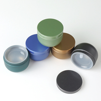 Vente en Gros Prête à Expédier 60 ml Petite Mini Boîte Ronde Vide 57*44mm 30g Métal Mat pour Thé Matcha Café Étui Récipients Emballage