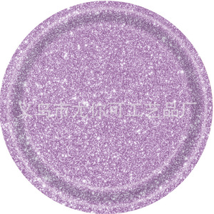 Purple Glitter Paper Plate Disposable Party Tableware Elegant Birthday Party Supplies - Product Image 1