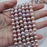 Perle d'acqua dolce naturali a forma di patata, filo di perle sfuse 8-10mm per braccialetti fatti a mano, collane e creazione di gioielli fai da te