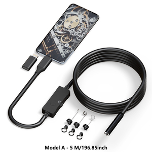 Endoscopio Industrial NTC70 1080P con Lente de 8mm y Cable Rígido, Capaz de Medir 1m/3m/5m/10m, Compatible con iOS y Android NTC70 T - Product Image 2