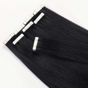 22 pulgadas negro cinta invisible extensión del pelo recto virgen 100% Remy ruso doble cinta dibujada en extensiones de cabello 100 cabello humano - Product Image 1