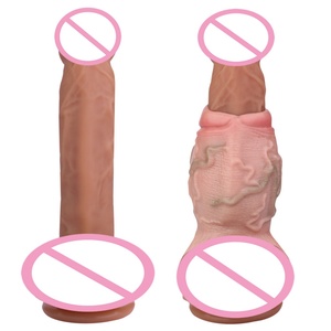 FAAK Funda de silicona realista de gran circunferencia para pene, con anillo antideslizante, para agrandamiento del pene y retraso de la eyaculación - Product Image 1