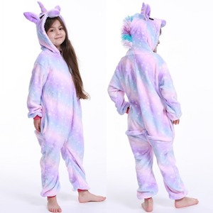 Ensemble de <span class=keywords><strong>pyjama</strong></span> d'hiver adapté pour hommes et femmes <span class=keywords><strong>Licorne</strong></span> Cartoon pour filles et enfants - Product Image 5