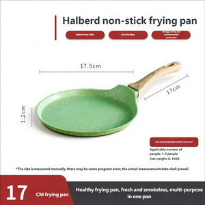 Poêle à crêpes en aluminium antiadhésive avec manche en bois, poêle à omelettes, poêle à steak, crêpière à <span class=keywords><strong>induction</strong></span>, ustensile de cuisine - Product Image 4