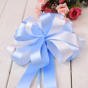 Lazo de Organza Personalizado de Poliéster/Algodón Reciclado con Diseño Impreso con Purpurina en Colores Rojo y Dorado para Manualidades, Regalos y Empaque - Product Image 2