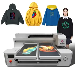 A2 आकार 65*60cm कपड़े टी शर्ट टी शर्ट वस्त्र वर्णक इंकजेट DTG प्रिंटर मुद्रण मशीन