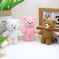 Pendentif Ours en Peluche Mignon, Mini Poupée Ours Blanc, Petit Charme, Jouet en Peluche, Pendentif de Sac, Ours de Zhejiang
