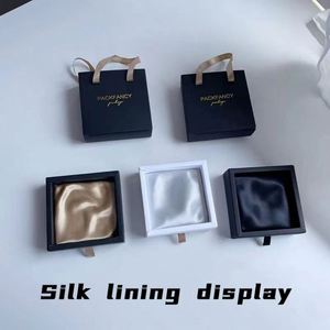 New Customized Jewelry Paper <b>Gift</b> <b>Box</b> With Eva Insert Hot Stamp Logo Necklace Jewelry Holder <b>Gift</b> <b>Box</b> - Product Image 3