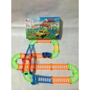 Voiture électrique sur rail, jouet à assembler sur plusieurs niveaux, alimenté par batterie, pour enfants, ensemble de 3 pièces et plus - Product Image 5