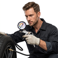 Vente directe d'usine - Gonfleur de pneus numérique OBBL et kit de jauge de pression des pneus 0-170 PSI - Compatible avec Mazda Van - Longueur 4 pouces - Modèle T815