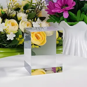 Benutzer definierte Cast Solid Clear Plexiglas Foto würfel Acryl Display Block