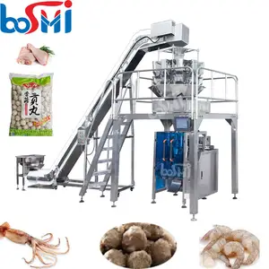 Automatic vffs multihead weigher 1kg meat loaf chicken wing packing machine frozen food chicken leg packing machine