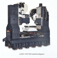 Centre d'usinage horizontal robuste SXH-VH1170 avec broche BT50, commande numérique FANUC, usinage automatique 5 faces, haute précision