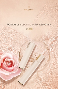 Épilateur électrique rechargeable par USB 2 en 1 pour femme, rasoir rotatif portable sans douleur pour le corps, le visage et la ligne du bikini - Product Image 5