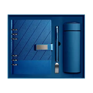 Kotak hadiah kardus kustom hadiah komersial gaya desain baru notebook a5 dengan pena