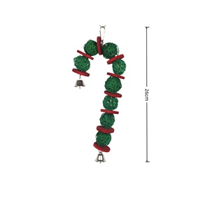 OFAPET Juguete de Navidad para Pájaros, Bola Redonda de Ratán, Accesorios para Jaulas de Pájaros OF-1130 1131 - Product Image 6