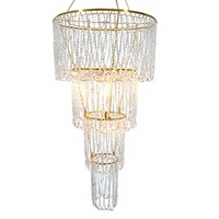 Lustres de plafond pour mariage, acrylique, LED, AC, durables, écologiques, modernes, or, argent, indice de protection IP33, télécommande, multicolores, extérieur