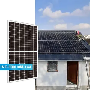 INTENERGY sel surya 530w 182mm, panel surya monokristalin fotovoltaik setengah sel harga dengan garansi luar biasa