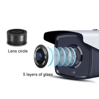 Cámara de Seguridad CCTV HD 1080P 3MP Impermeable, Cámaras IP con Sensor CCD, Linterna LED Integrada, H.264, Almacenamiento en Tarjeta de Memoria en la Nube, FCC