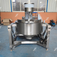 Bouilloire à enveloppe planétaire industrielle à induction électrique Chaudière à sauce Ketchup Machine à fabriquer la pâte de tomate Marmite avec mélangeur