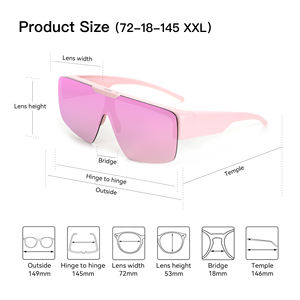 2025 טרנדי מקוטב רכיבה על אופניים משקפי שמש ורוד פוטוכרומיות הגנה נהיגה דיג ספורט אופניים משקפי מגן לנשים - Product Image 3