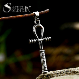 Collier pendentif en acier inoxydable SS8-940P <span class=keywords><strong>Croix</strong></span> égyptienne de la vie Sceptre Œil <span class=keywords><strong>d</strong></span>'<span class=keywords><strong>Horus</strong></span> Bijoux punk pour hommes Vente en gros - Product Image 2
