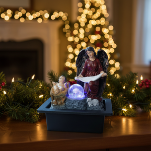 Fuente de Agua con la Sagrada Familia, Estatua de Resina del Belén para Decoración del Hogar durante Todo el Año, Centro de Mesa Relajante - Product Image 4