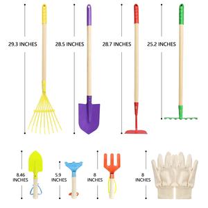 Ensemble d'outils <span class=keywords><strong>de</strong></span> jardin en métal pour enfants, outils <span class=keywords><strong>de</strong></span> cour, long <span class=keywords><strong>manche</strong></span> - Product Image 2