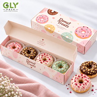 Boîtes à donuts personnalisées en papier alimentaire imprimé, emballages jetables pour pâtisseries, boîtes à pâtisseries pour les boutiques de donuts, emballages à emporter pour desserts