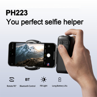 Poignée de téléphone pour selfie avec lumière d'appoint tricolore, télécommande Bluetooth, poignée portable pour vlog et photographie mobile