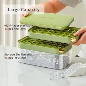 New Design Customizable Stackable Reusable Freezer Ice Cube Trays