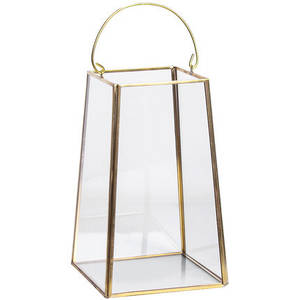 Lanterne trapézoïdale faite à la main Design Vintage maison suspendue <span class=keywords><strong>en</strong></span> métal verre bougeoir Portable maison à souder lanterne - Product Image 6