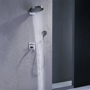 Accessoires de mitigeur de douche encastré en laiton, système de douche rond dissimulé 3 voies, finition or rose brossé - Product Image 5