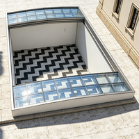 Penutup Kolam Renang Otomatis Modern dari Aluminium Alloy dengan Kaca Low-E untuk Sunroom di Cina