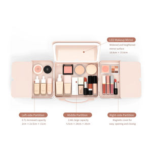 Estuche de <span class=keywords><strong>Maquillaje</strong></span> OBOX de PU con Cierre de Hebilla, Gran Capacidad, Ecológico, Resistente al Agua, Portátil, con Cordón, para Viajes - Product Image 4