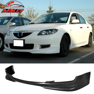 Convient uniquement aux modèles Mazda 3 S 2007-2009, lèvre de pare-chocs avant style N1, non peinte, noire - Product Image 1