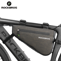 Tas Rangka Sepeda ROCKBROS Tahan Air, Tas Tabung Atas, Tas Depan Sepeda untuk Ponsel, Aksesoris Bersepeda