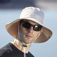 Chapeau Bob Unisexe à Large Bord Personnalisable avec Logo, Chapeau de Pêcheur Décontracté en Maille Respirante pour l'Extérieur, Visière Pare-Soleil à Grand Bord
