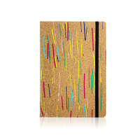Bloc-notes en liège imprimé A5 en gros avec couverture colorée et bande élastique |   Carnet promotionnel personnalisé à couverture souple, cadeau de bureau