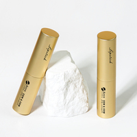 Emballage de baume à lèvres vide en aluminium de luxe rechargeable à cylindre rond en or mat Conteneur de bâton à lèvres Tube d'emballage de boîtier magnétique